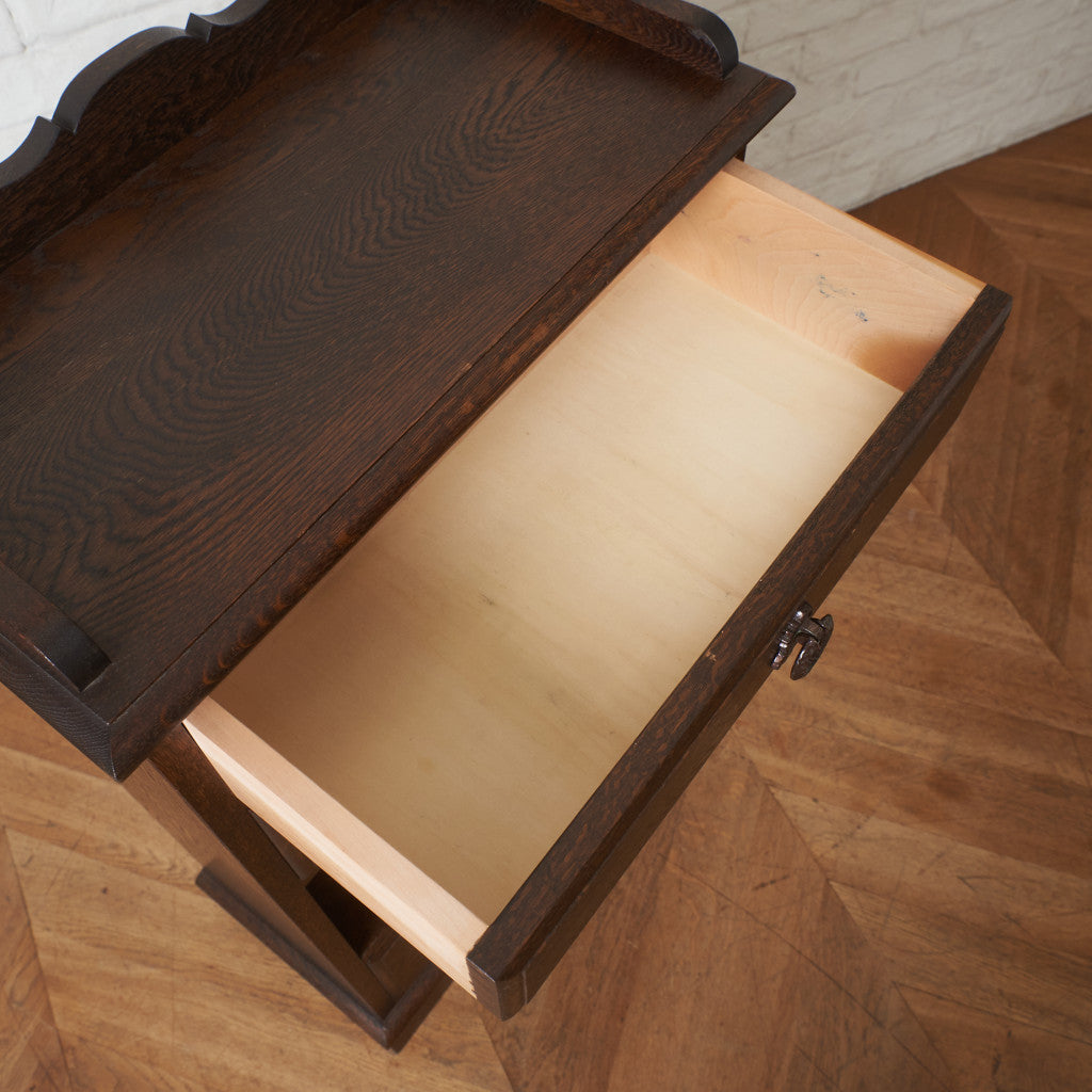 クラシック オーク材 サイドキャビネット