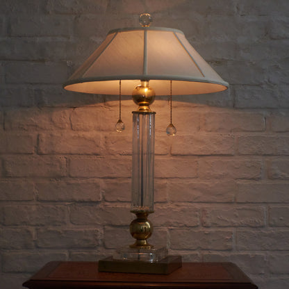 ハンガリー製 クリスタルガラス テーブルランプ