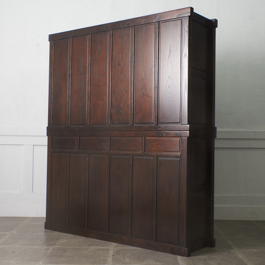 松尾博昭作 欅材 水屋箪笥