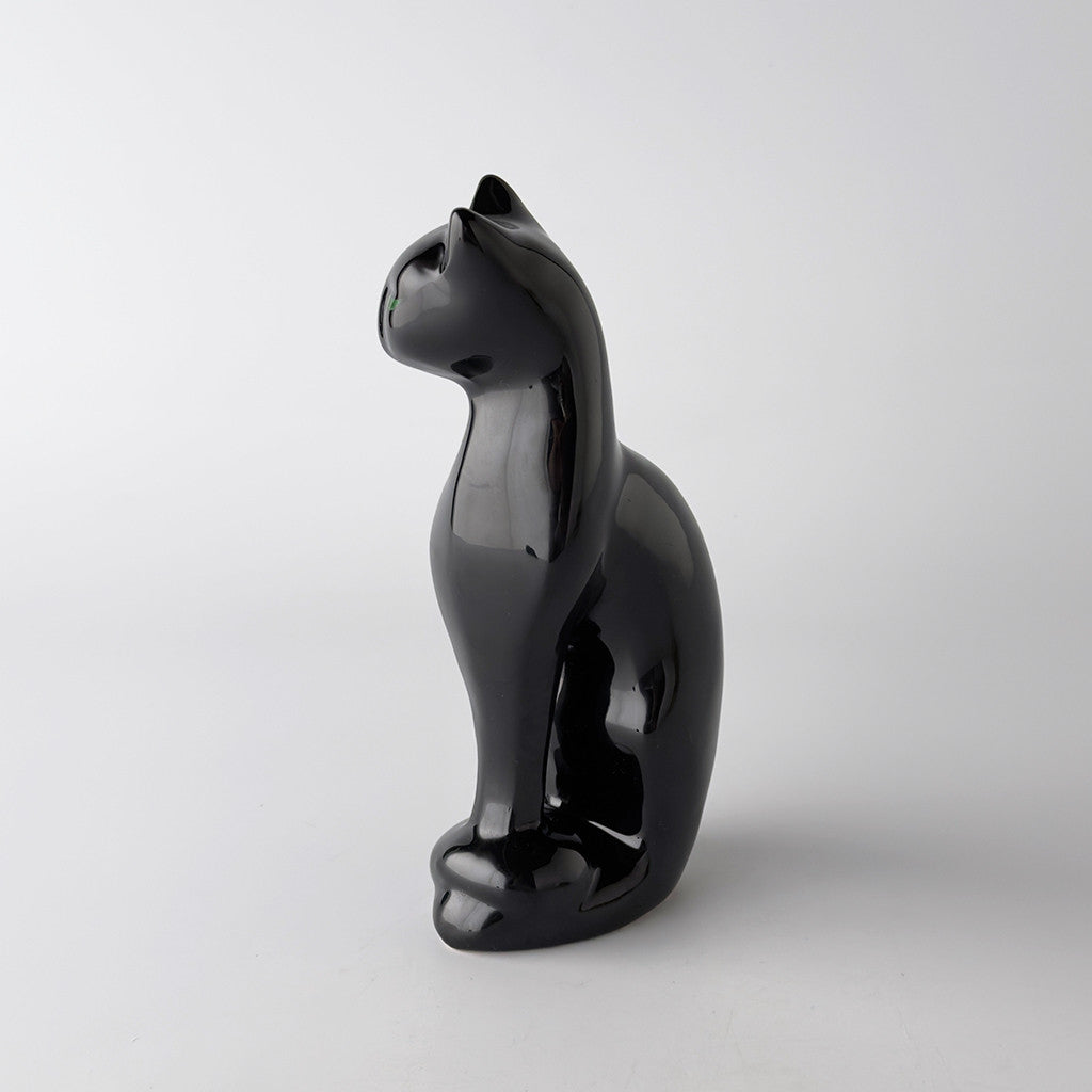 英国ヴィンテージ 黒猫のフィギュリン｜rocca rocca