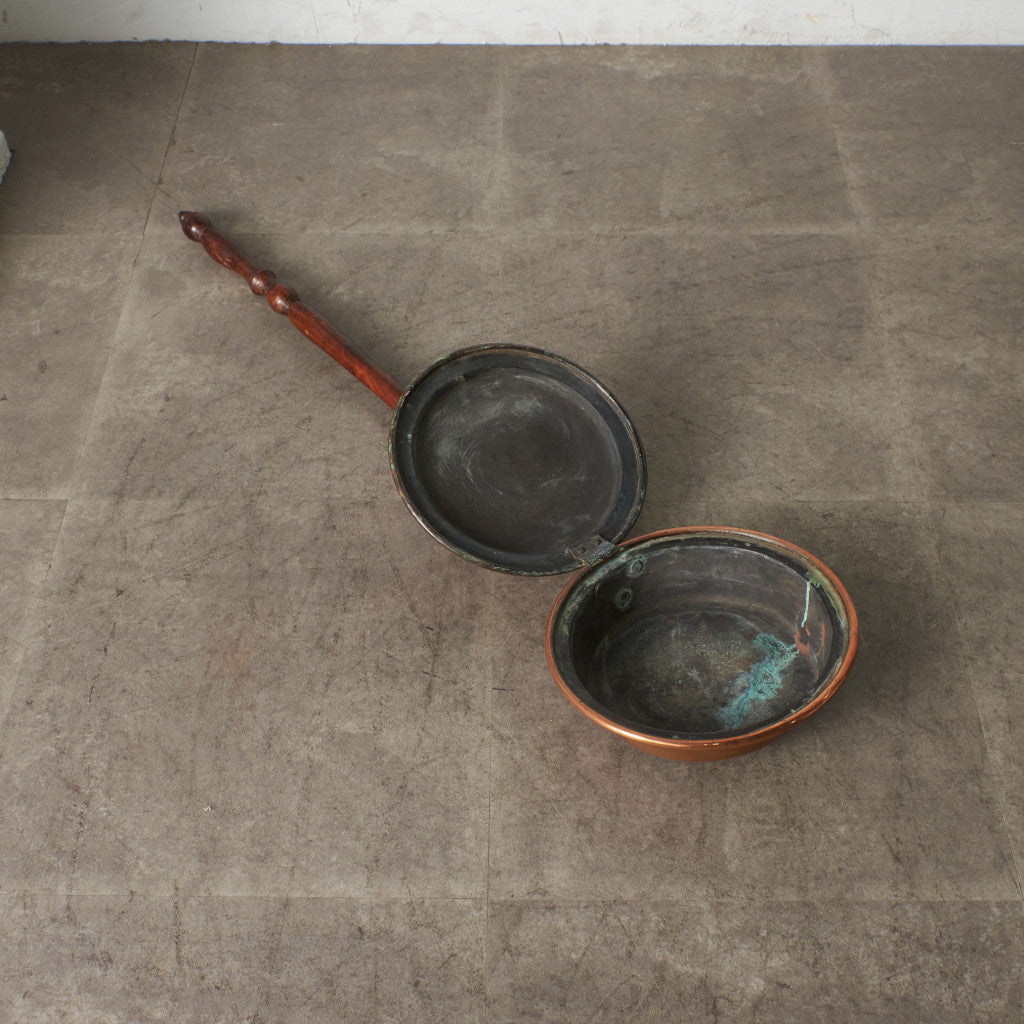 英国アンティーク 銅製 ベッドウォーミングパン