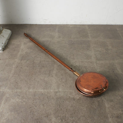 英国アンティーク 銅製 ベッドウォーミングパン