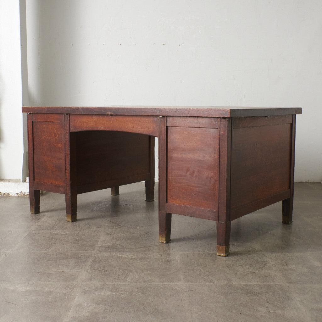 英国アンティーク 両袖デスク