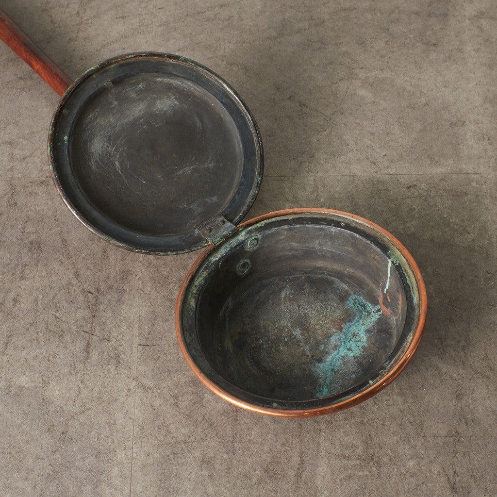 英国アンティーク 銅製 ベッドウォーミングパン