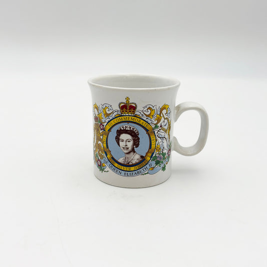 エリザベス女王 シルバージュビリー マグカップ