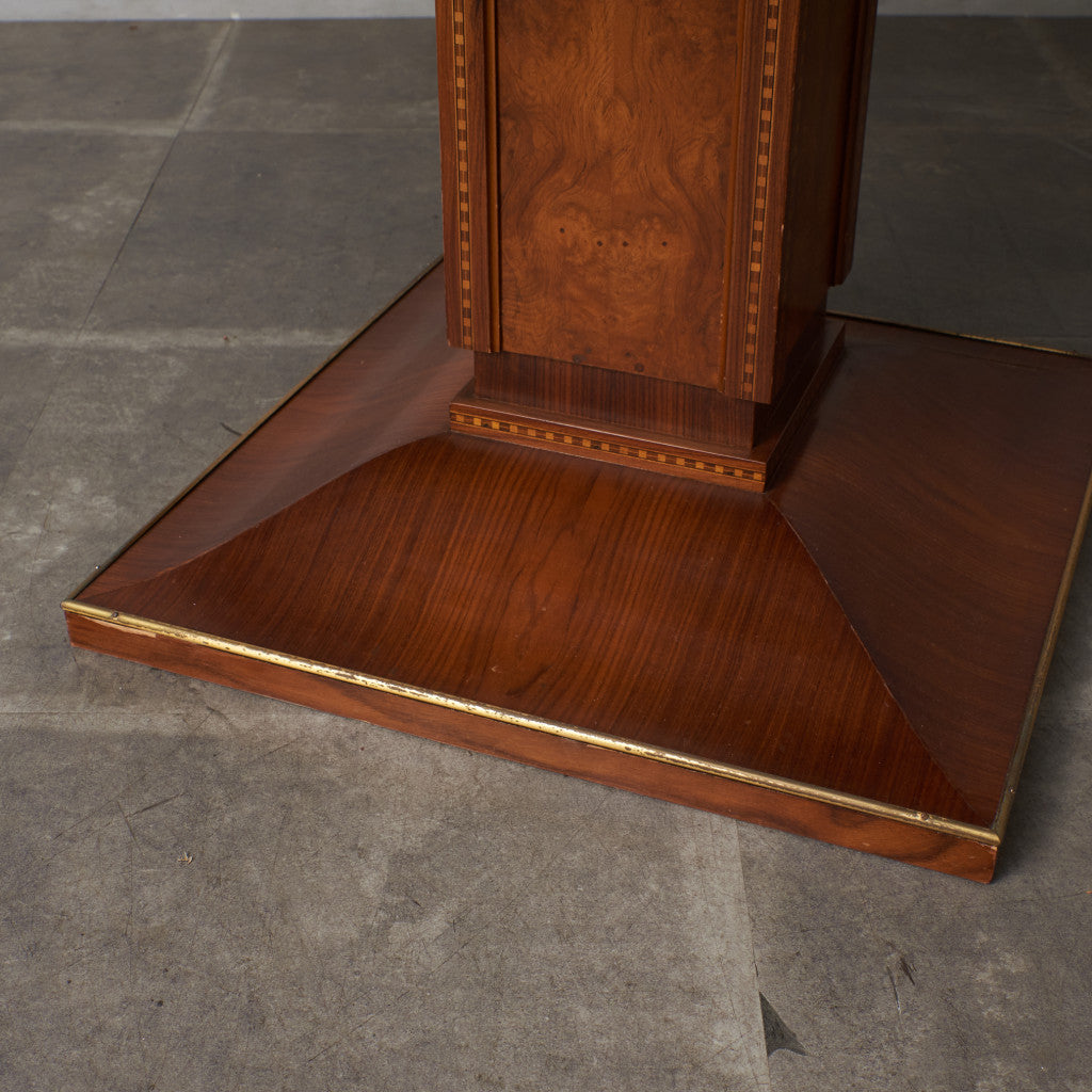 クラシック 木象嵌 エクステンションダイニングテーブル