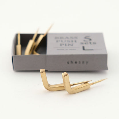 真鍮 Ｌ字フックプッシュピン