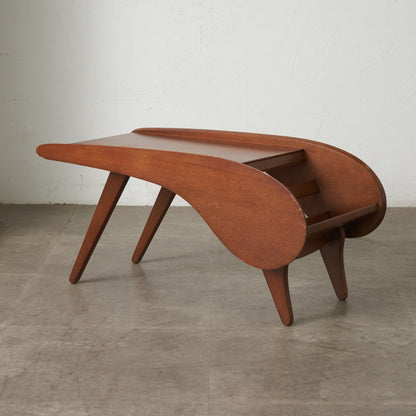 ヴィンテージ サイドテーブル / マガジンラック付き