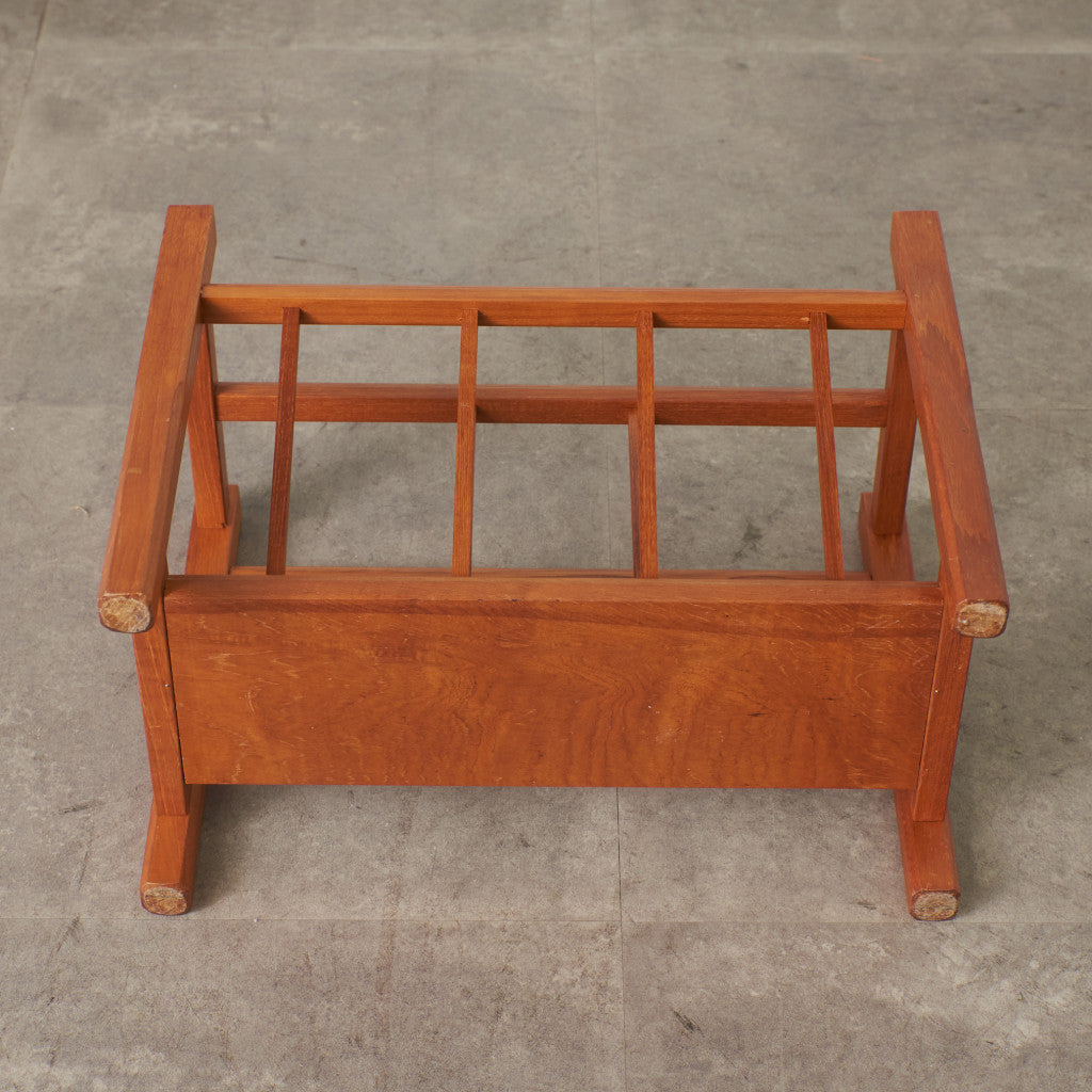 北欧ヴィンテージ チーク材 マガジンラック