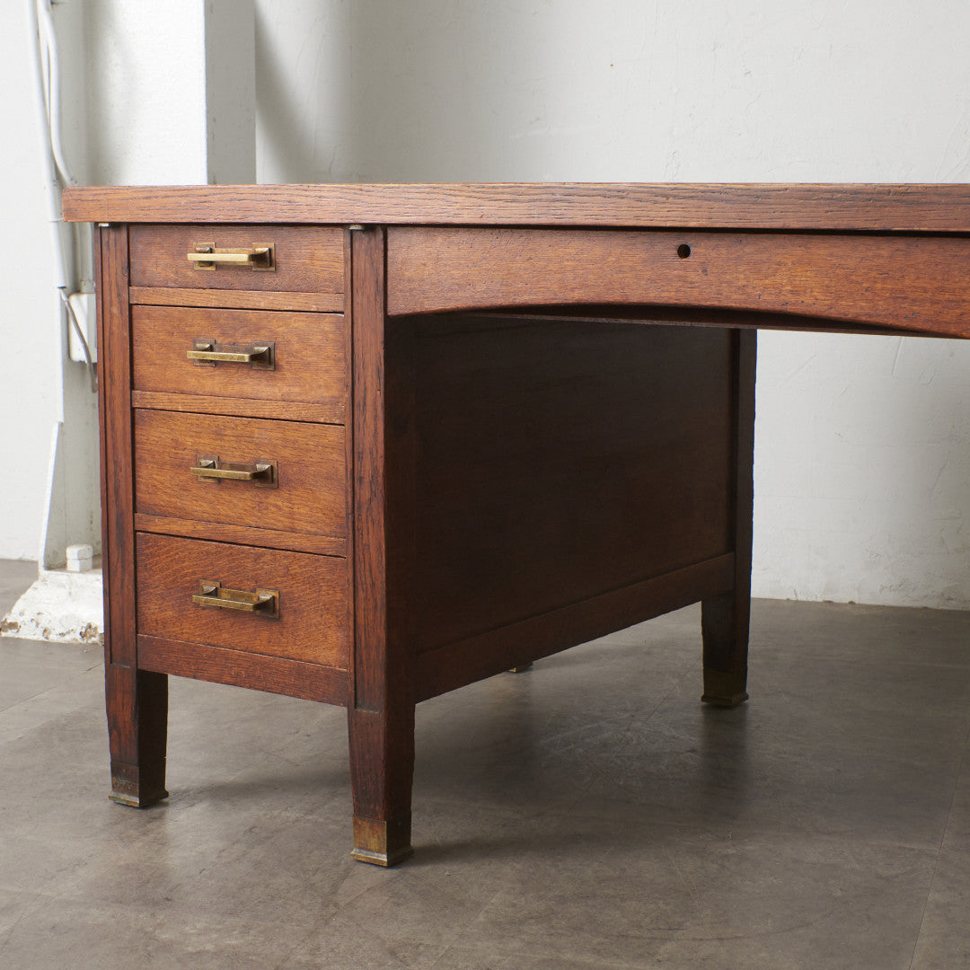 英国アンティーク 両袖デスク