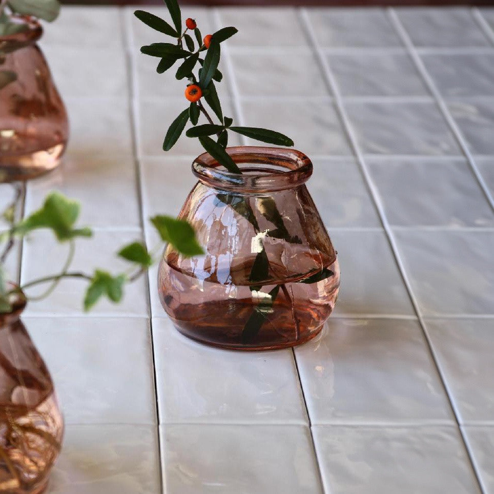 リサイクルガラス フラワーベース CERO パープル