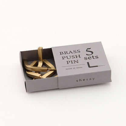 真鍮 Ｌ字フックプッシュピン