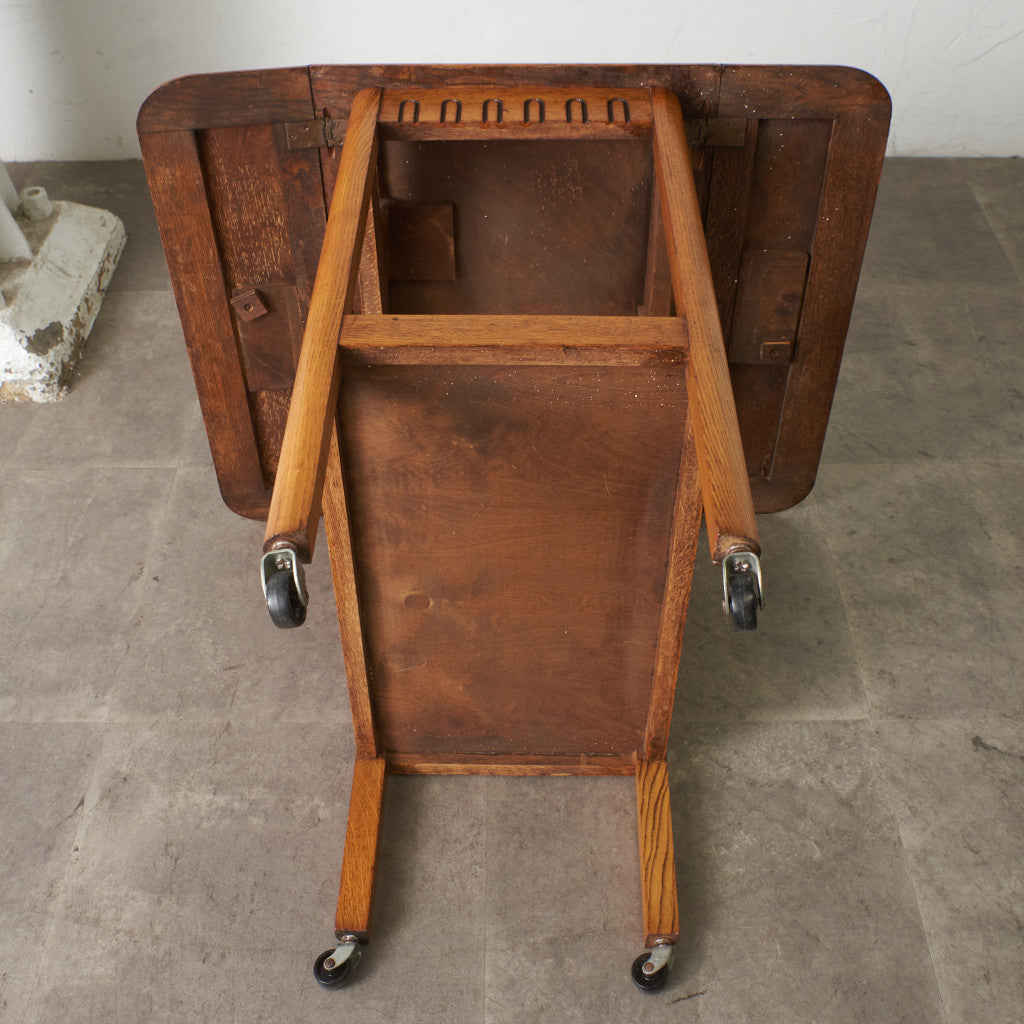 英国アンティーク ドロップリーフ ティートローリー