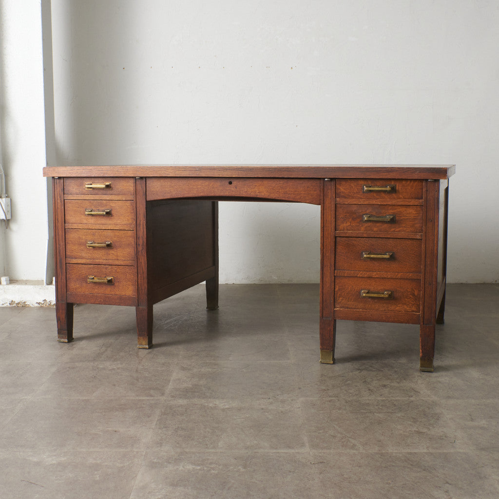 英国アンティーク 両袖デスク