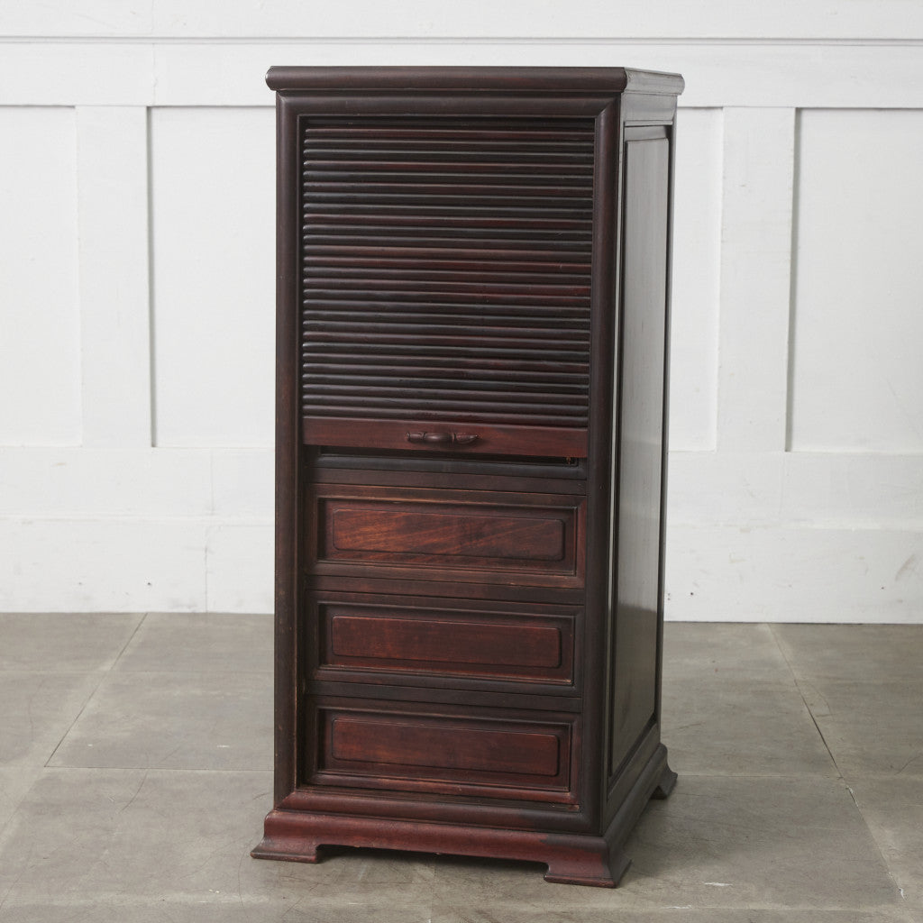 唐木 蛇腹扉 花梨材チェスト