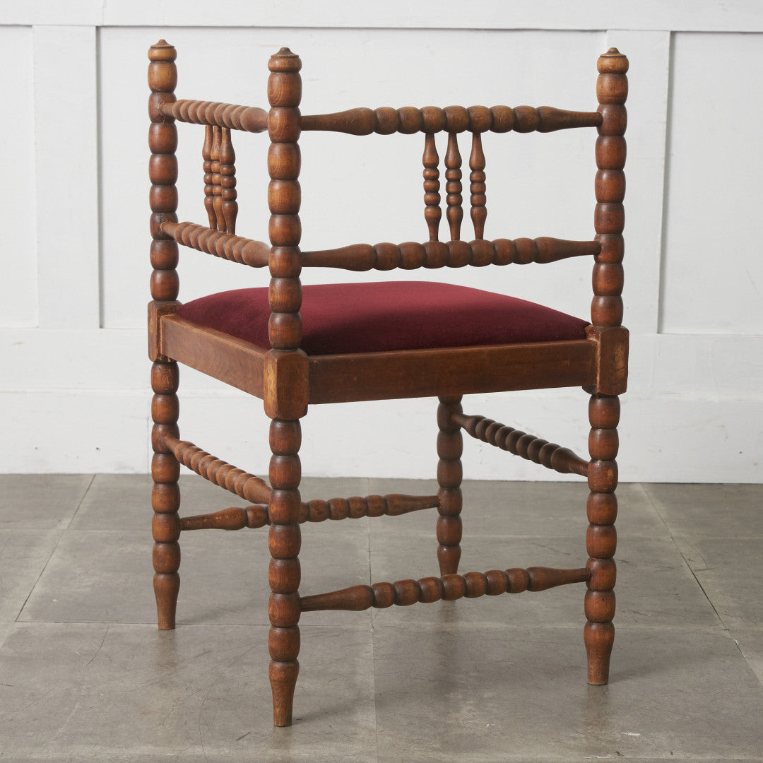 英国アンティーク ボビンフレームコーナーチェア