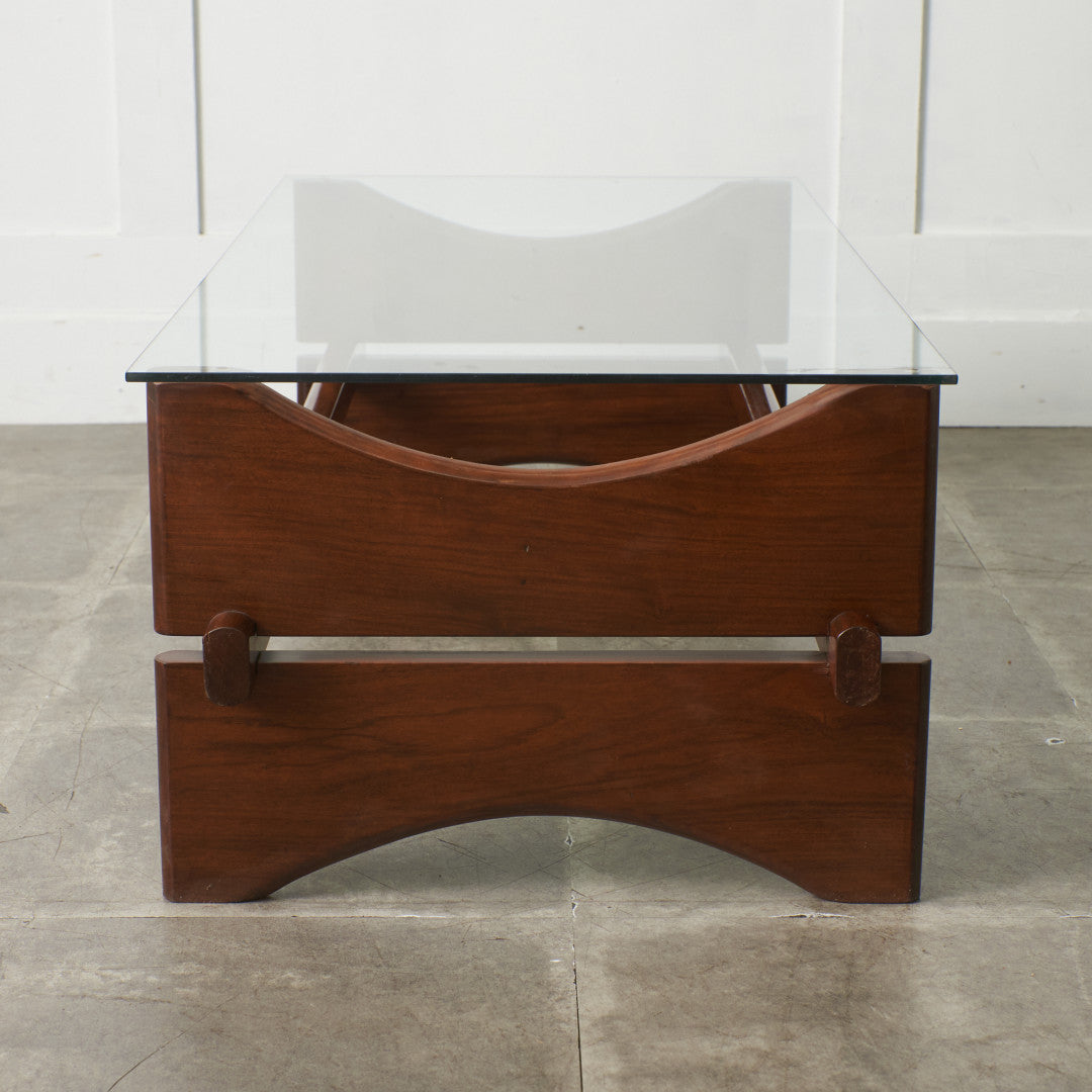 ヴィンテージ ガラストップ コーヒーテーブル