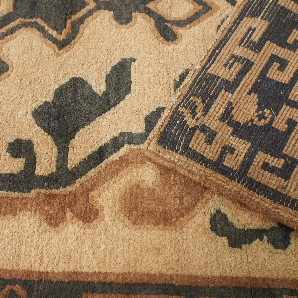 十字唐草 手織り 絨毯