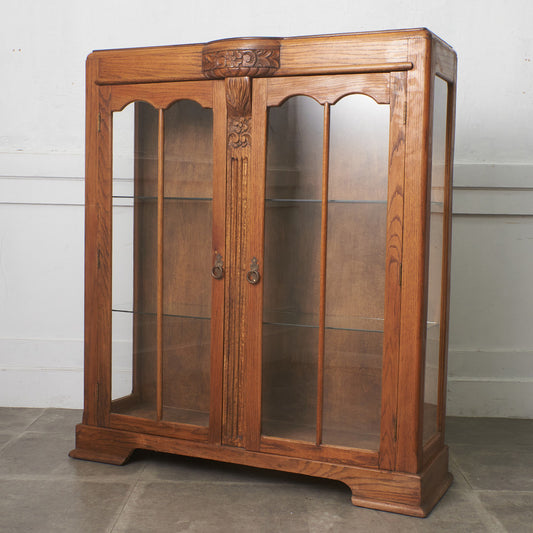 英国アンティーク ディスプレイ ガラスキャビネット