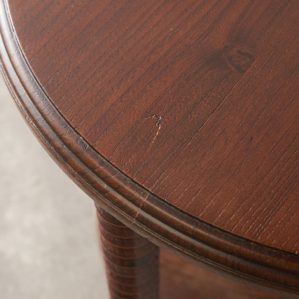 フランス アンティーク エルム材 サイドテーブル