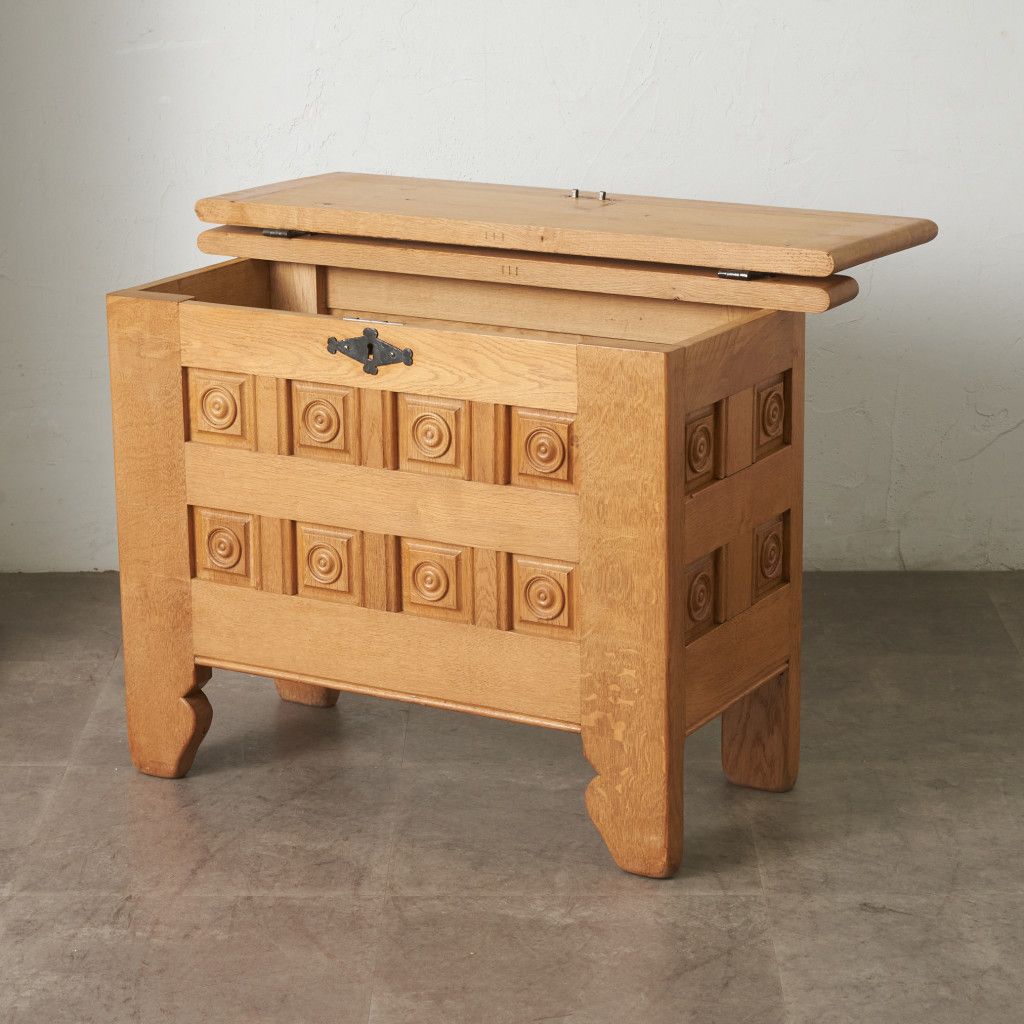 美品　1960's　螺鈿　細工　チーク　無垢材　ブランケット　ボックス 英国クラシック オーク材 ブランケットボックス – rocca rocca