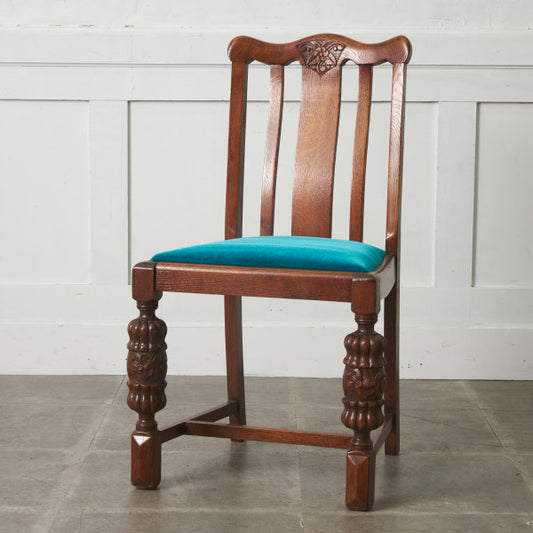 英国アンティーク バルボスレッグチェア / 張替品