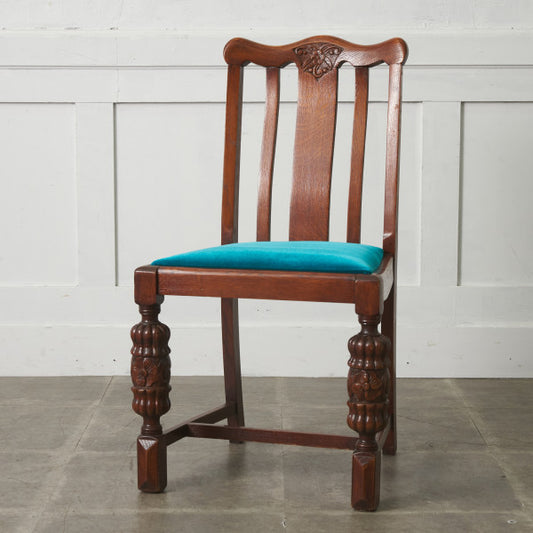 英国アンティーク バルボスレッグチェア / 張替品