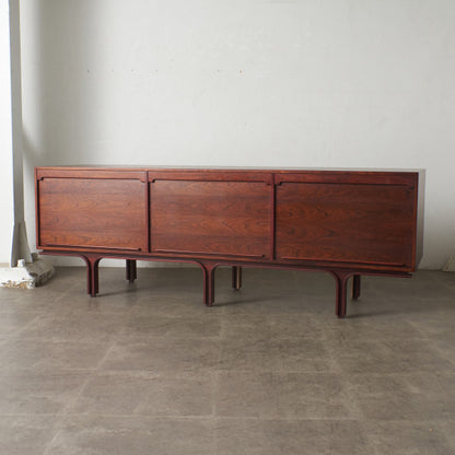 ブラジリアンローズウッド材 蛇腹扉 サイドボード