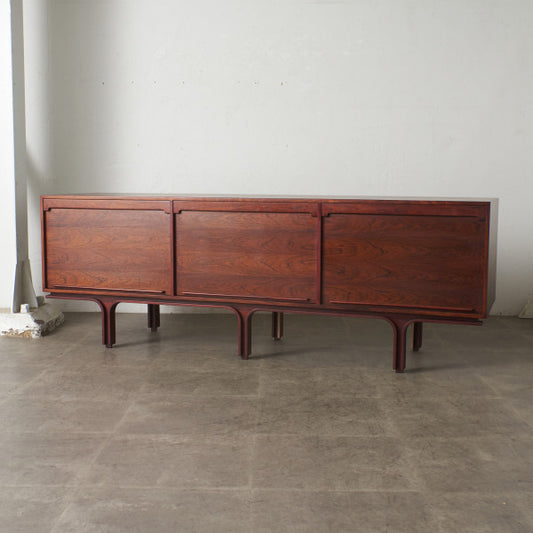 ブラジリアンローズウッド材 蛇腹扉 サイドボード