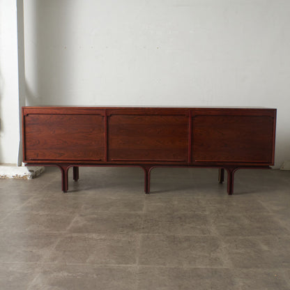 ブラジリアンローズウッド材 蛇腹扉 サイドボード