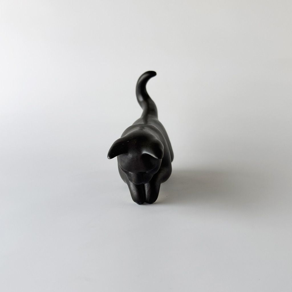 英国ヴィンテージ 黒猫のフィギュリン