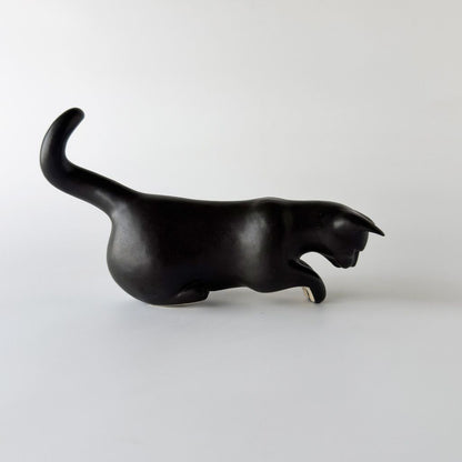 英国ヴィンテージ 黒猫のフィギュリン
