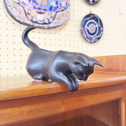 英国ヴィンテージ 黒猫のフィギュリン