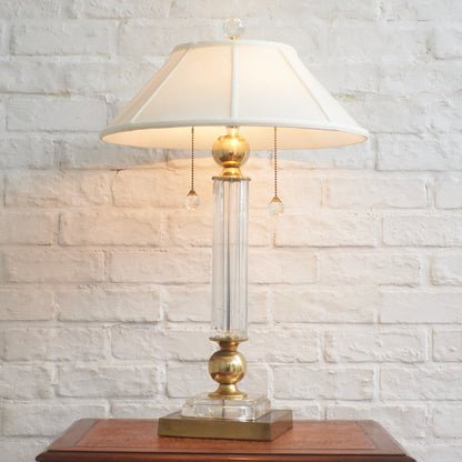 ハンガリー製 クリスタルガラス テーブルランプ