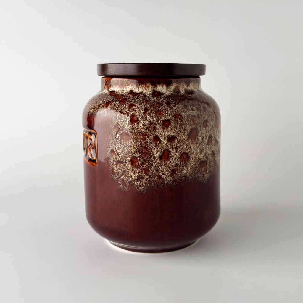 ヨーロッパ スタジオポタリー ヴィンテージ 蓋付きキャニスター ポプリ フォスターポタリー Fosters Pottery – rocca rocca