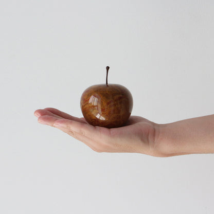 ストーンオブジェ Marble Apple ブラウン Large