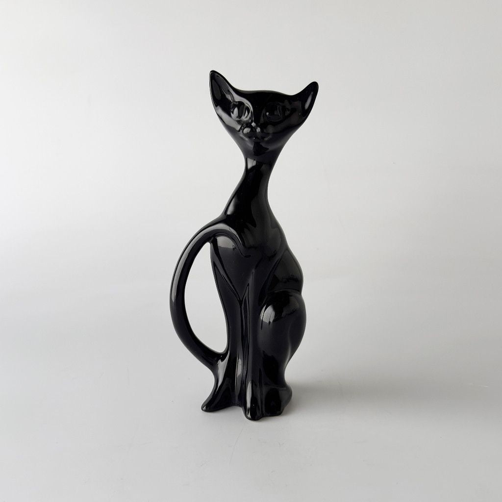 英国ヴィンテージ 黒猫のフィギュリン