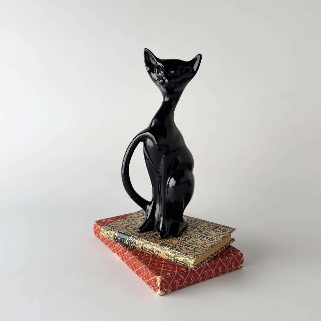 英国ヴィンテージ 黒猫のフィギュリン