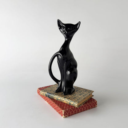 英国ヴィンテージ 黒猫のフィギュリン