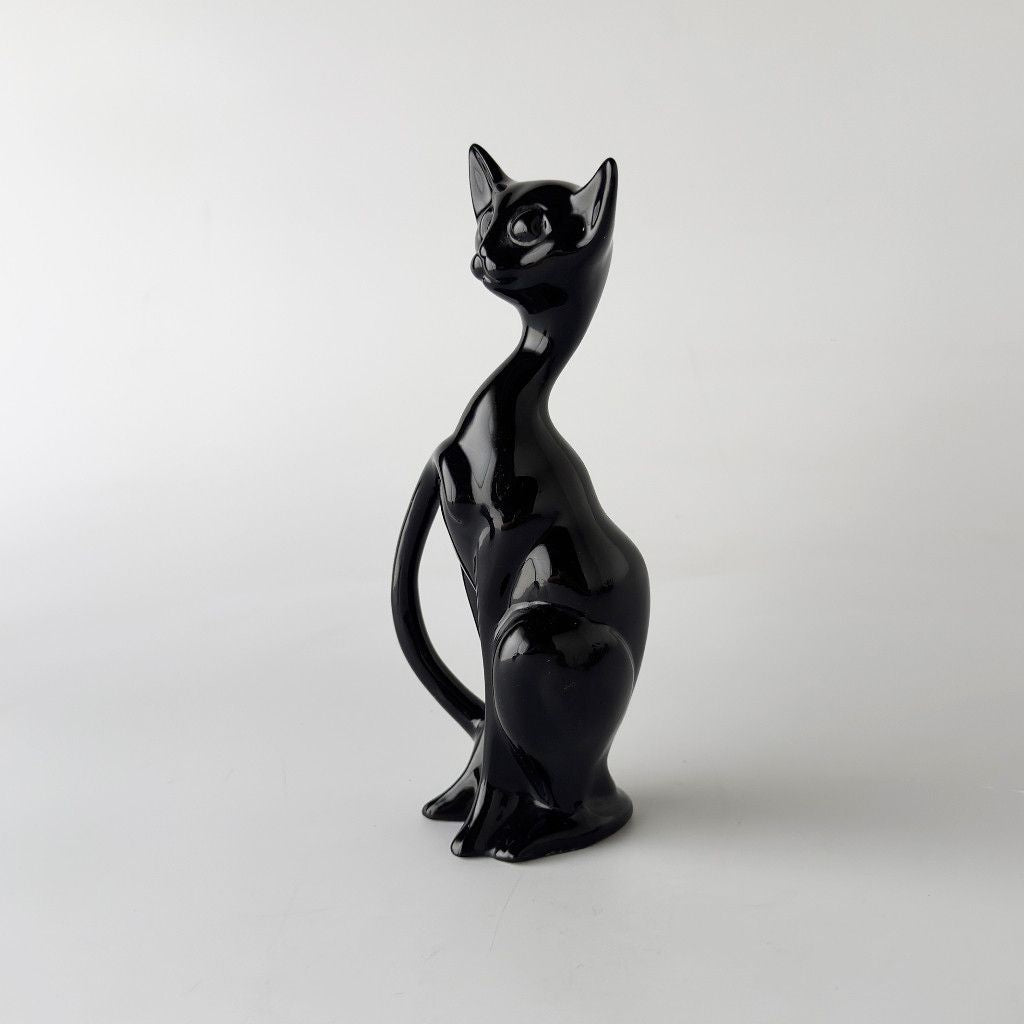 英国ヴィンテージ 黒猫のフィギュリン