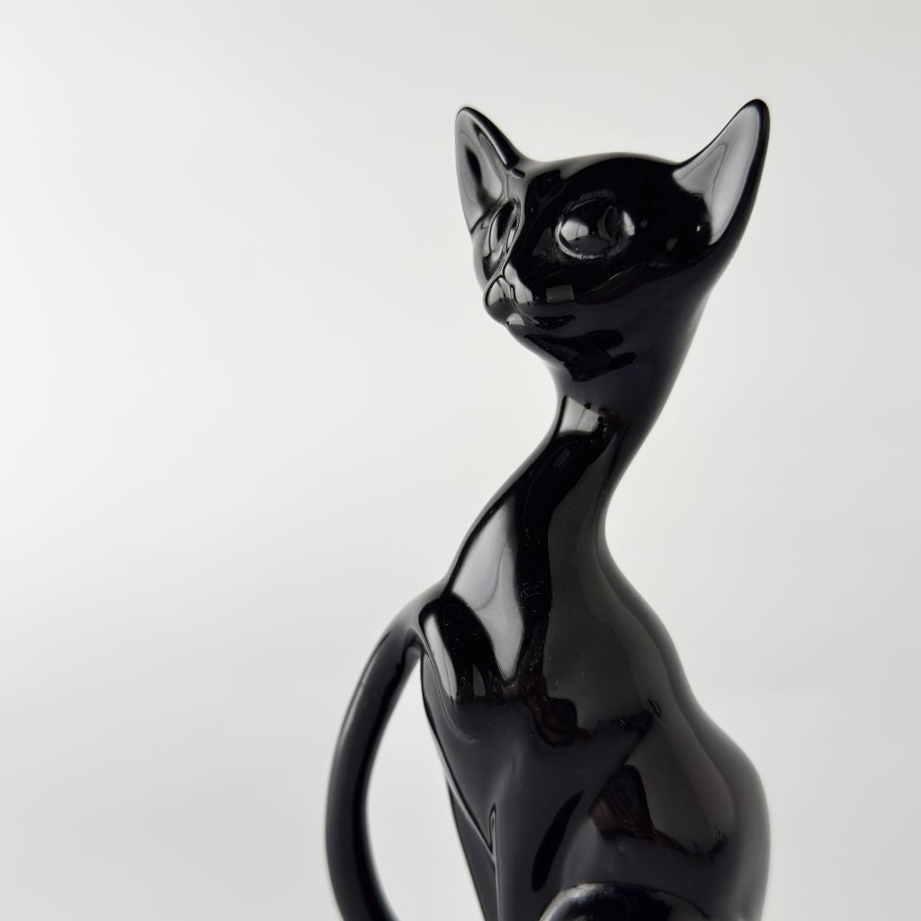 英国ヴィンテージ 黒猫のフィギュリン