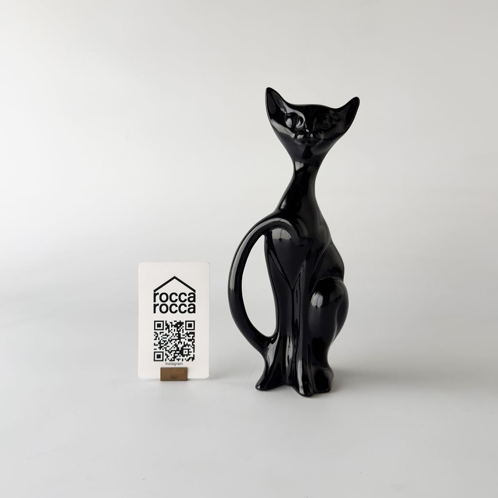 英国ヴィンテージ 黒猫のフィギュリン