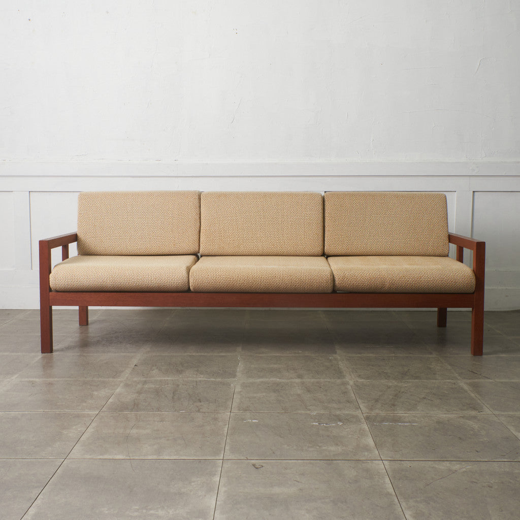 ヴィンテージ チーク材 3人掛けソファ