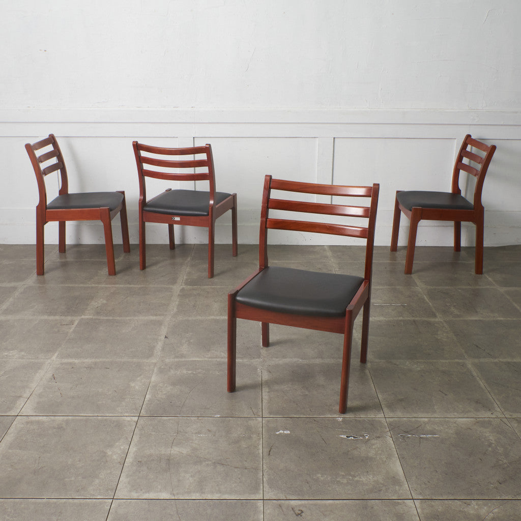 BRASILEIRA ダイニングチェア 4脚セット/ 張替済