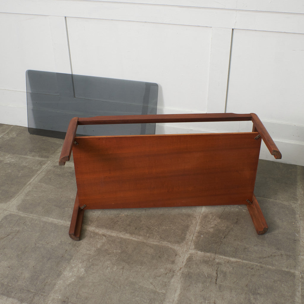 ヴィンテージ スモークガラストップ コーヒーテーブル