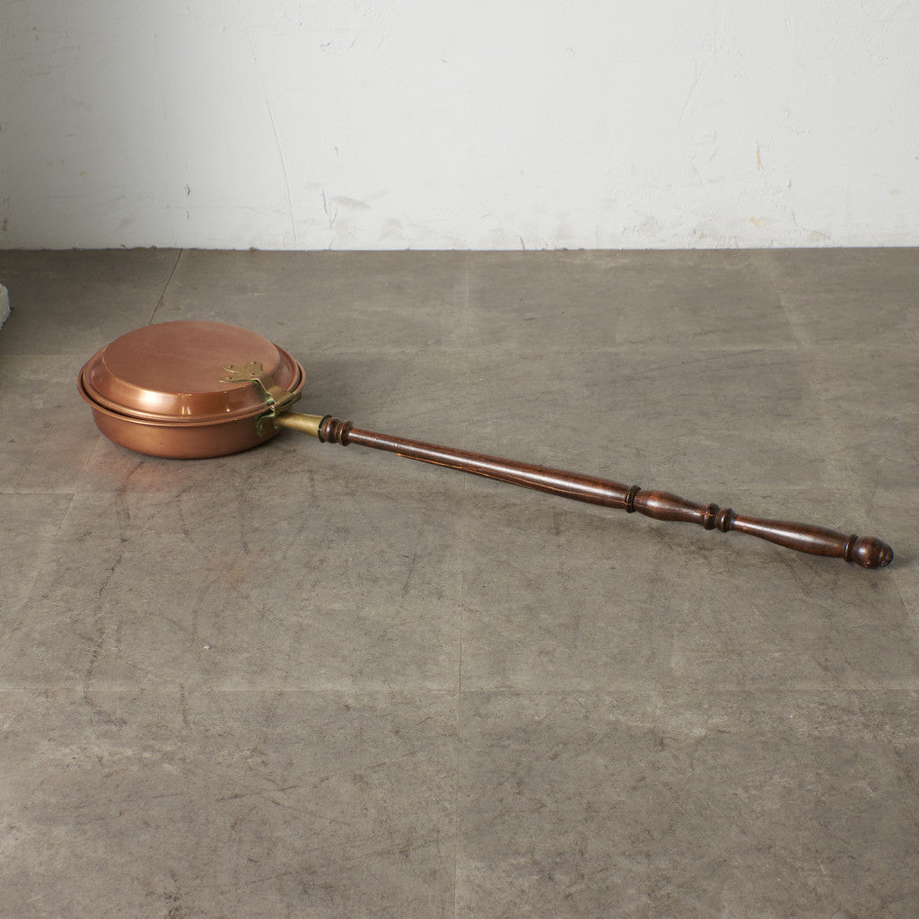 英国アンティーク 銅製 ベッドウォーミングパン