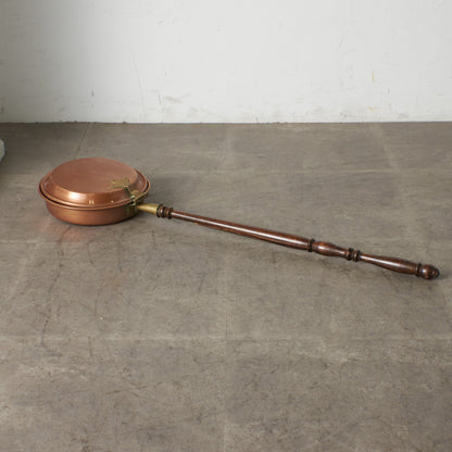 英国アンティーク 銅製 ベッドウォーミングパン