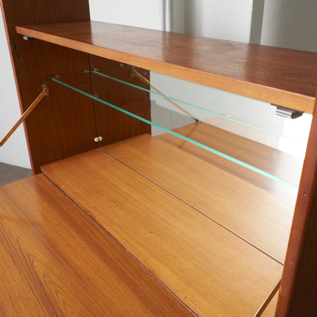 ヴィンテージ ビューロー付きブックケース