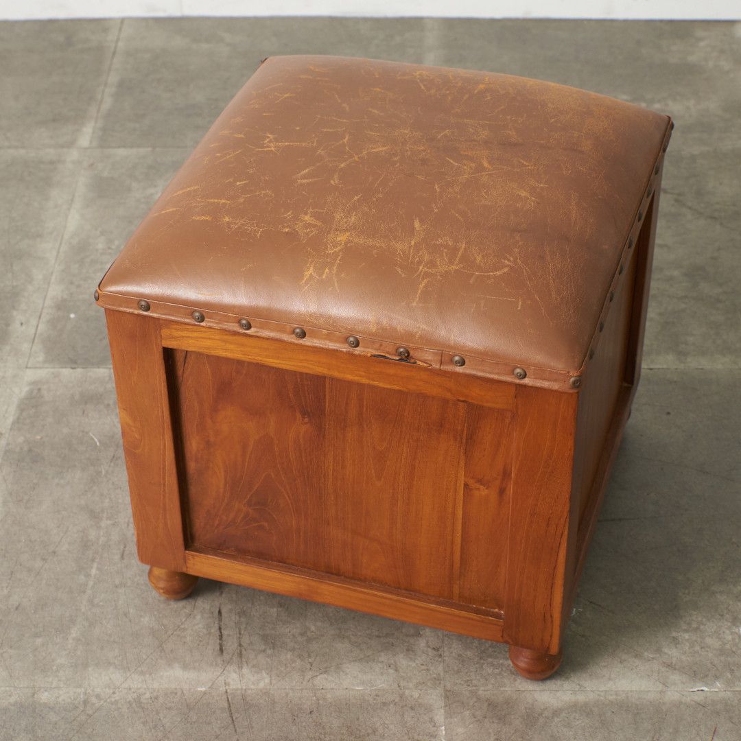 アジアン家具 収納付きスツール