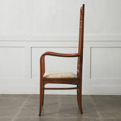 アールヌーボー ハイバック アームチェア / 張替済